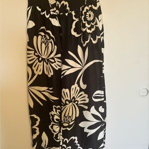 Anthropologie Black and White Patterned Skirt